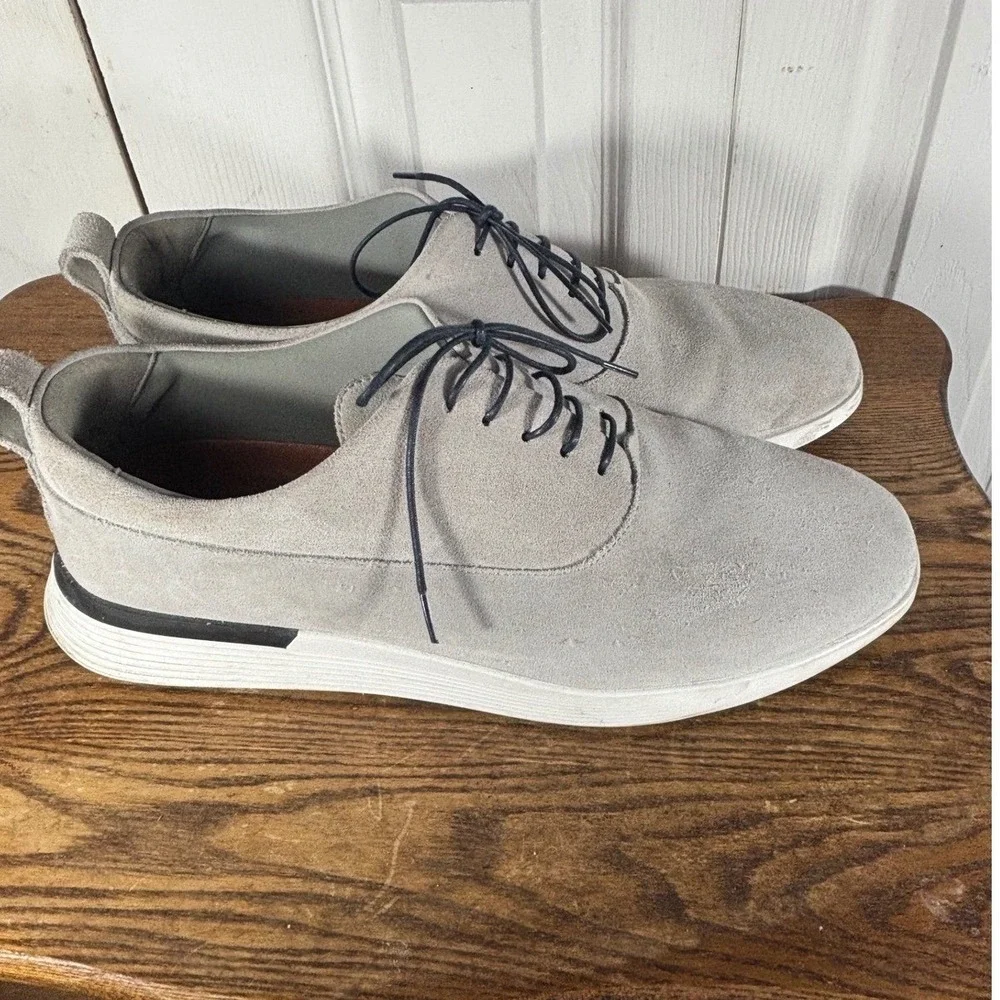 Wolf & Shepherd Gray Suede Leather‎ Lace Up Dress Shoes Comfort Size 11.5M